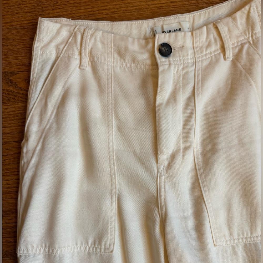 Everlane Cream Wide-Leg Pants - Picture 9 of 11